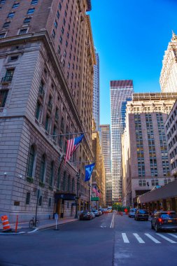 New York şehir binalarının ve gökdelenlerin panoramik manzarası