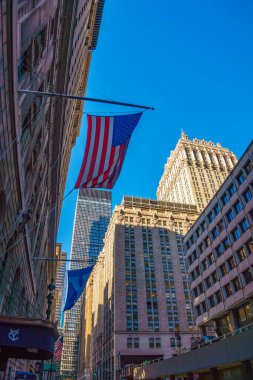 New York şehir binalarının ve gökdelenlerin panoramik manzarası