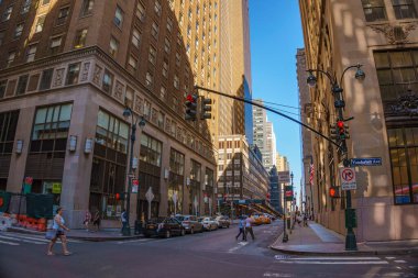 New York şehir binalarının ve gökdelenlerin panoramik manzarası