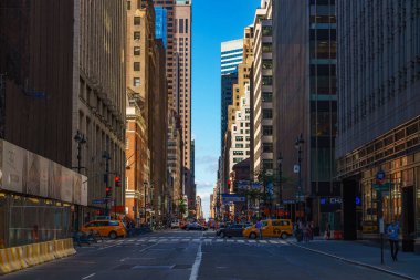 New York şehir binalarının ve gökdelenlerin panoramik manzarası