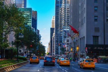 New York şehir binalarının ve gökdelenlerin panoramik manzarası