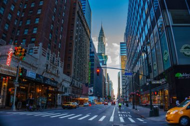 New York şehir binalarının ve gökdelenlerin panoramik manzarası