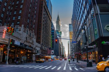 New York şehir binalarının ve gökdelenlerin panoramik manzarası