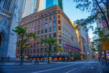 New York şehir binalarının ve gökdelenlerin panoramik manzarası