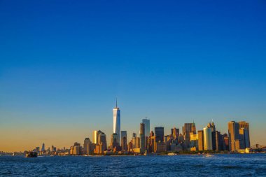 New York şehir binalarının ve gökdelenlerin panoramik manzarası