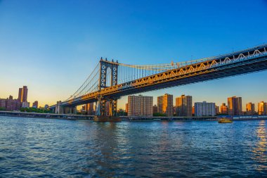New York şehir binalarının ve gökdelenlerin panoramik manzarası
