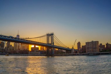 New York şehir binalarının ve gökdelenlerin panoramik manzarası