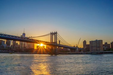 New York şehir binalarının ve gökdelenlerin panoramik manzarası