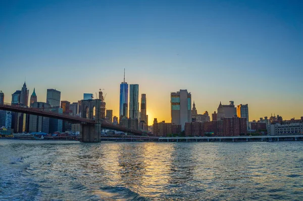 Panoramisch Uitzicht New York City Gebouwen Wolkenkrabbers — Stockfoto