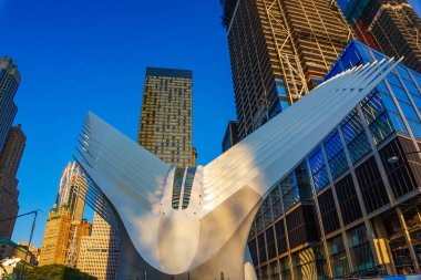 New York şehir binalarının ve gökdelenlerin panoramik manzarası