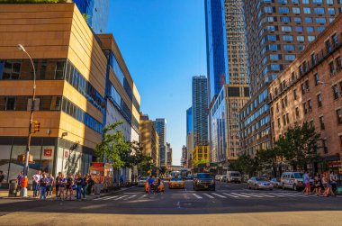 New York şehir binalarının ve gökdelenlerin panoramik manzarası