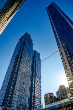 New York şehir binalarının ve gökdelenlerin panoramik manzarası