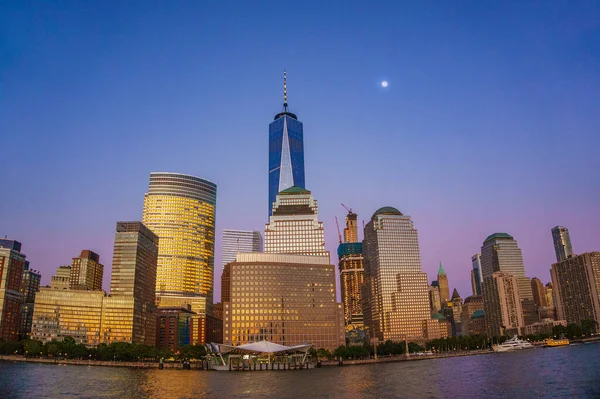 Panoramic View New York City Buildings Skyscrapers — Stock Photo, Image