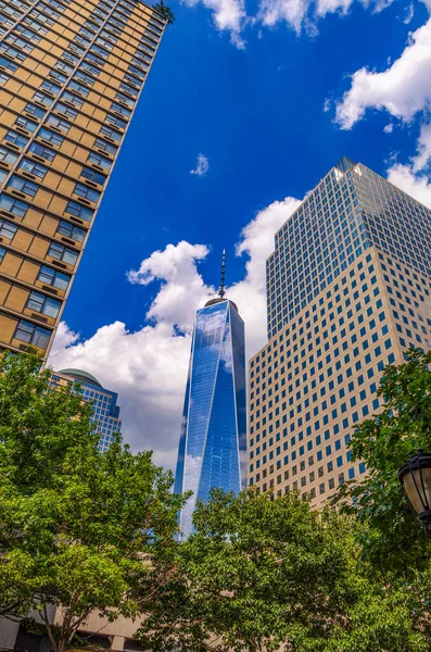 Panoramic View New York City Buildings Skyscrapers — Stock Photo, Image