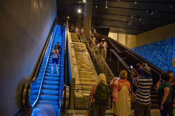 Survivor Stairs Original Twin Towers Display National Memorial Museum Ground — Stock Photo, Image