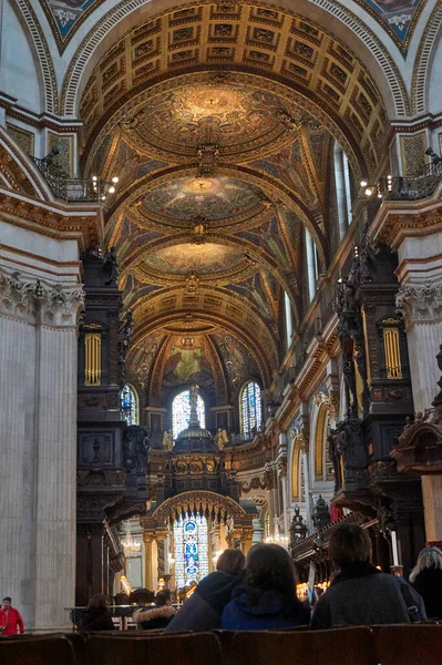 Μέσα Στον Καθεδρικό Ναό Του Αγίου Παύλου Στο Λονδίνο Λεπτομέρειες — Φωτογραφία Αρχείου