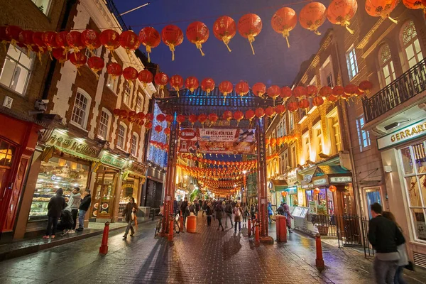 China Town London City Reino Unido China Town Decorado Por — Fotografia de Stock