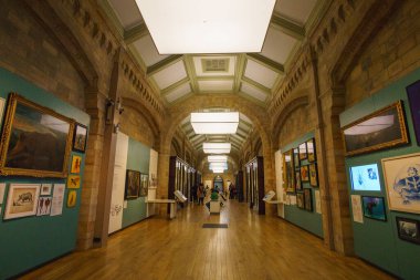 Doğa Tarihi Müzesi 'nin iç manzarası. 188 yılında kurulan müze, dünyanın dört bir yanından 80 milyon ürün ve türe ev sahipliği yapıyor. Londra, İngiltere, Birleşik Krallık.