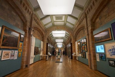 Doğa Tarihi Müzesi 'nin iç manzarası. 188 yılında kurulan müze, dünyanın dört bir yanından 80 milyon ürün ve türe ev sahipliği yapıyor. Londra, İngiltere, Birleşik Krallık.