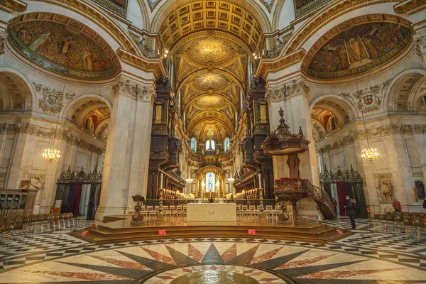 Dentro Catedral San Pablo Londres Detalles Del Edificio Interior Una —  Fotos de Stock