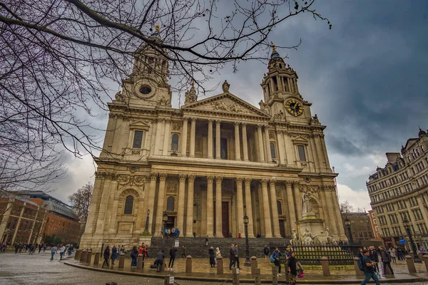Καθεδρικός Ναός Του Αγίου Παύλου Και Πόλη Του Λονδίνου Στο — Φωτογραφία Αρχείου