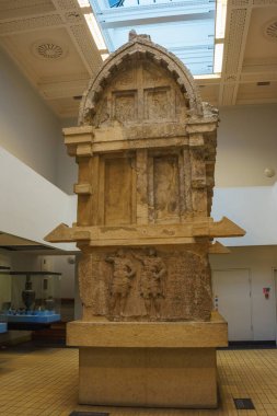 Parthenon Galerileri. İngiliz Müzesi, Londra, İngiltere, İngiltere 'deki Elgin Mermerleri.