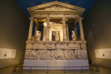 Parthenon Galerileri. İngiliz Müzesi, Londra, İngiltere, İngiltere 'deki Elgin Mermerleri.