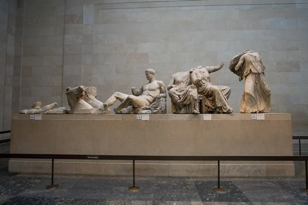 Γκαλερί Παρθενώνα Elgin Marbles Στο Βρετανικό Μουσείο Λονδίνο Αγγλία Ηνωμένο — Φωτογραφία Αρχείου