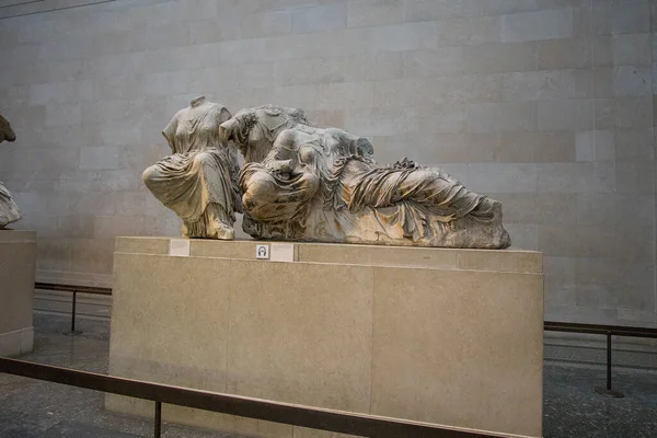 Galerie Partenon Elgin Marbles British Museum Londyn Anglia Wielka Brytania — Zdjęcie stockowe