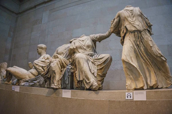 Γκαλερί Παρθενώνα Elgin Marbles Στο Βρετανικό Μουσείο Λονδίνο Αγγλία Ηνωμένο — Φωτογραφία Αρχείου