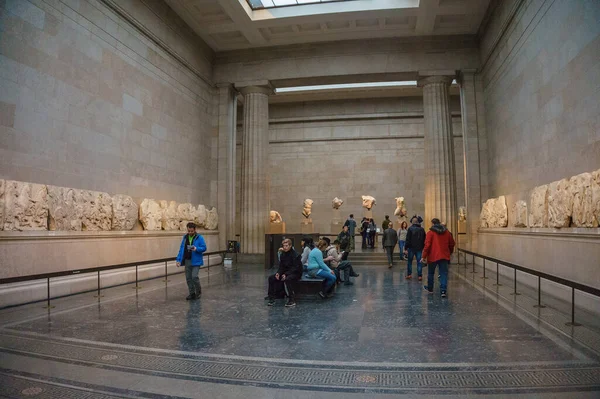 Die Parthenon Galerien Elgin Marbles British Museum London England Großbritannien — Stockfoto