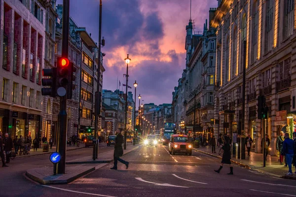 Beautiful View London Don Piccadilly Circus Night Уличная Фотография Hdr — стоковое фото