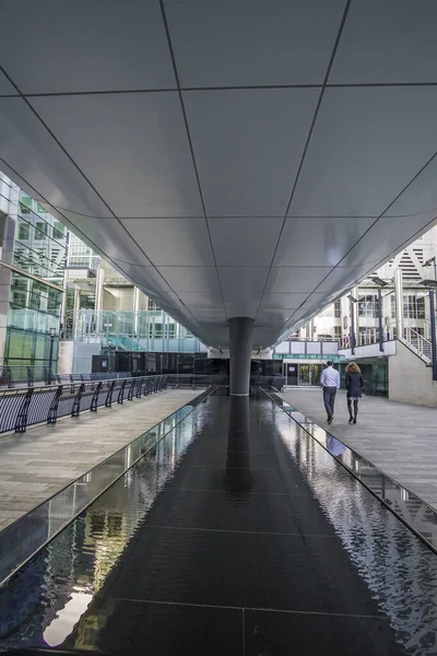 Canary Wharf Dlr Station Ist Eine Londoner Bahn Station Auf — Stockfoto