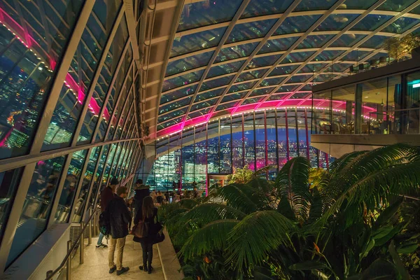 View Interior Top Floor Skygarden Known Walkie Talkie Due Its — Stock Photo, Image