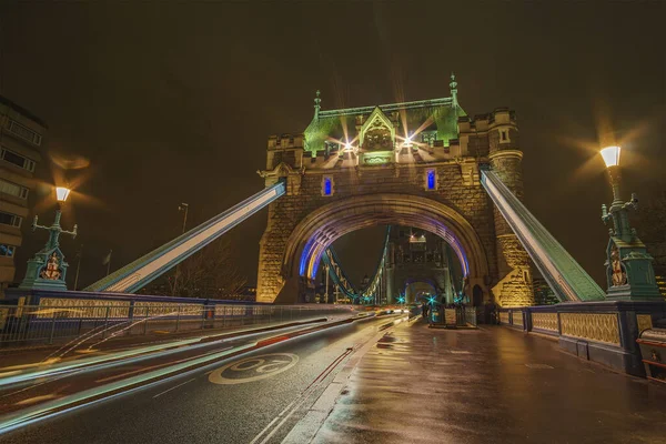 Famous Tower Bridge Night London United Kingdom — Stock Photo, Image