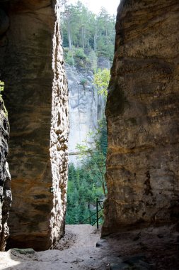 Adrspach-Teplice Rock ve Rock Şehri.