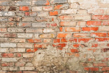 Tuğla doku çizikler ve çatlaklar ile