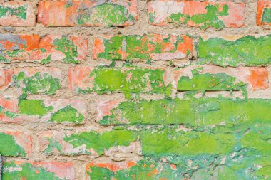 Tuğla doku çizikler ve çatlaklar ile