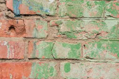 Tuğla doku çizikler ve çatlaklar ile