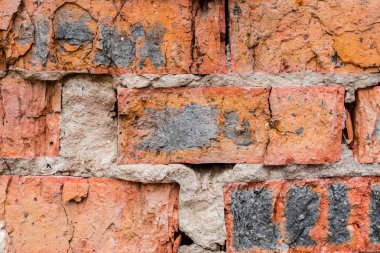 Tuğla doku çizikler ve çatlaklar ile