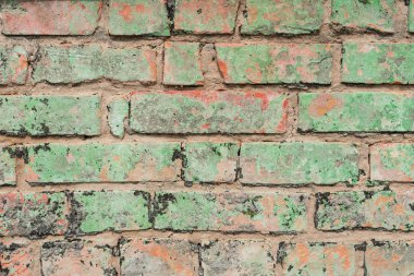 Çizikler ve çatlaklar ile tuğla doku. Arka plan olarak kullanılabilir