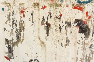 Çizikler ve çatlaklar ile duvar parçası. Arka plan olarak kullanılabilir