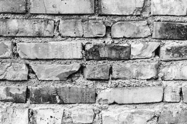 Çizikler ve çatlaklar ile tuğla doku. Arka plan olarak kullanılabilir