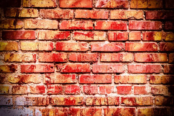 Textura Tijolo Com Arranhões Rachaduras Pode Ser Usado Como Fundo — Fotografia de Stock