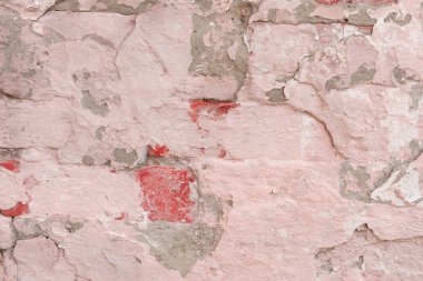 Çizikler ve çatlaklar ile duvar parçası. Arka plan olarak kullanılabilir