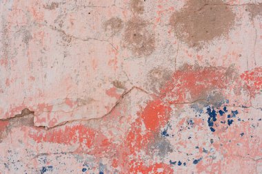 Çizikler ve çatlaklar ile duvar parçası. Arka plan olarak kullanılabilir