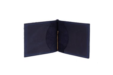 Deri cüzdan izole beyaz bir arka plan üzerinde. Arka plan olarak kullanılabilir