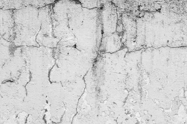 Doku, duvar, beton, arka plan olarak kullanılabilir. Çizik ve çatlaklarla dolu bir duvar parçası.
