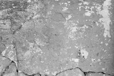 Doku, duvar, beton, arka plan olarak kullanılabilir. Çizik ve çatlaklarla dolu bir duvar parçası.
