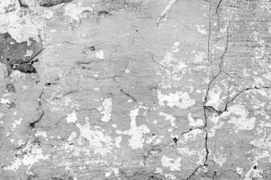 Doku, duvar, beton, arka plan olarak kullanılabilir. Çizik ve çatlaklarla dolu bir duvar parçası.